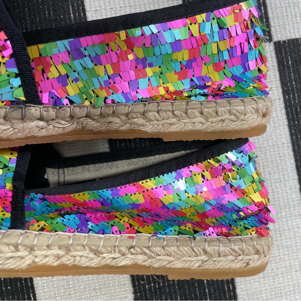 🎉 Brand New Alpargatus Piñata Sequined Rainbow Espadrilles 🎉 - Picture 10 of 12